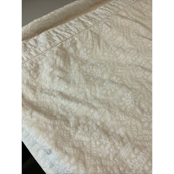 Boll & Branch Signature Floral King/Cal King Ivory 2 Tone Neutral Duvet Cover - Picture 6 of 8